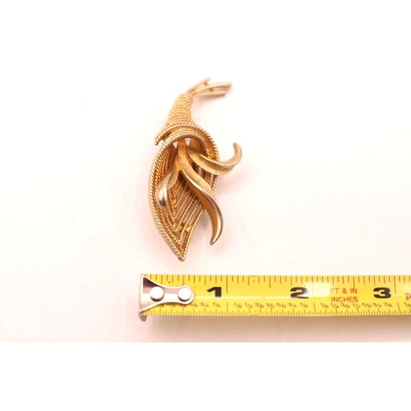 Coro Horn of Plenty Pin Brooch Cornucopia Pegasus Coll MCM Retro Gold Tone Vtg - Picture 10 of 10